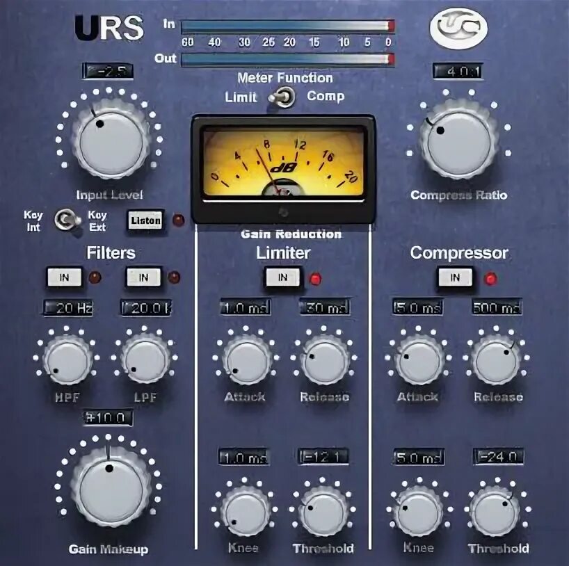 Compressor limiter. Urs 1975 compressor. компрессоры для daw. urs n12 series eq.