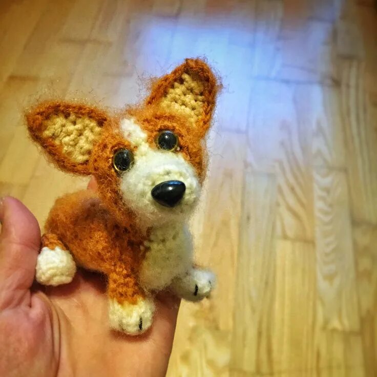 Игрушка корги. Вязаный корги. МК корги. МК вязаный корги. Описание вязания корги