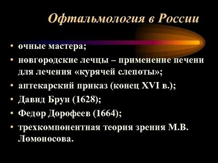 История офтальмологии