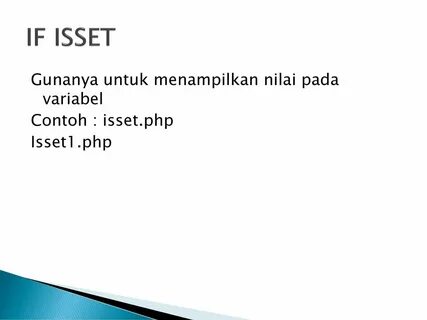 Isset empty