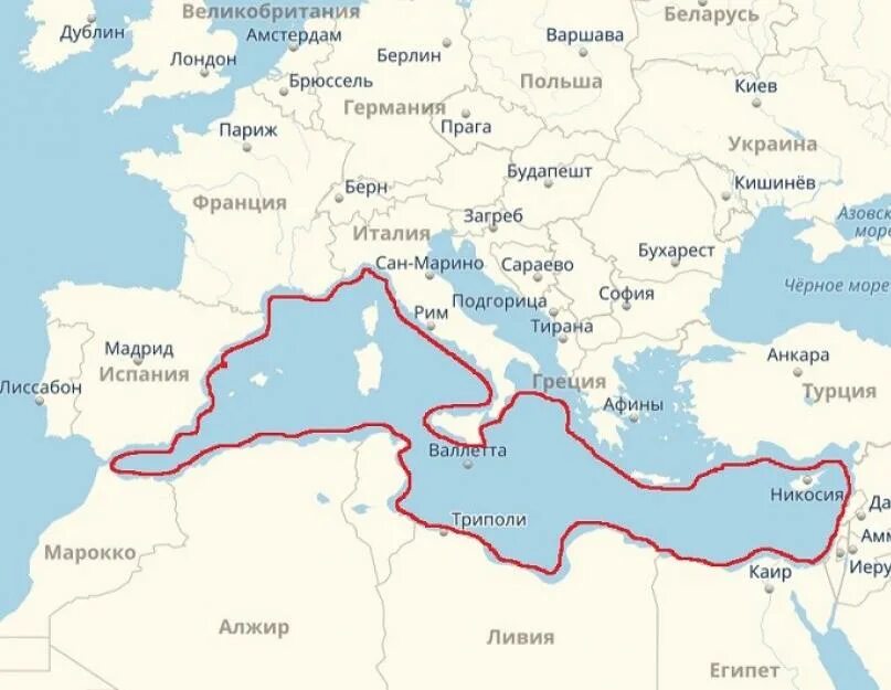 Расположение Средиземного моря на карте. Где находится Средиземное море на контурной карте. Акватория Средиземного моря на карте. Черное и Средиземное море на карте.