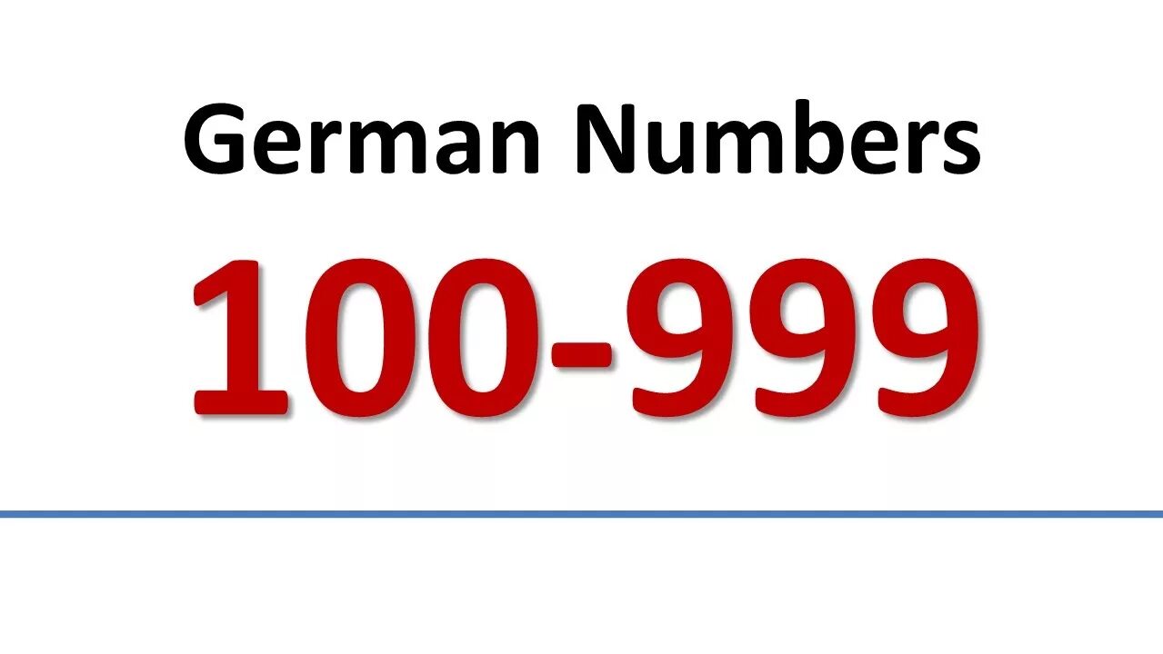 German numbers