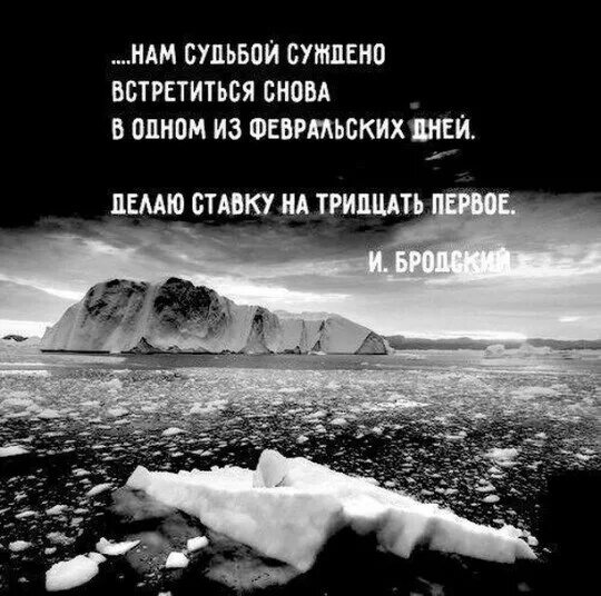 Встретиться снова в одном из февральских дней.. Нам судьбой суждено встретиться снова в одном. Мы обязательно встретимся в один из февральских дней. Бродский тридцать первое февраля