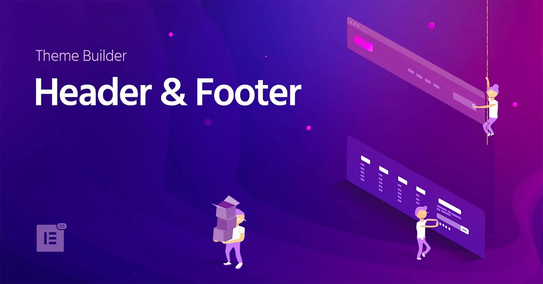 Создание header WORDPRESS. Хедер и футер. Иконка Elementor header & footer Builder.