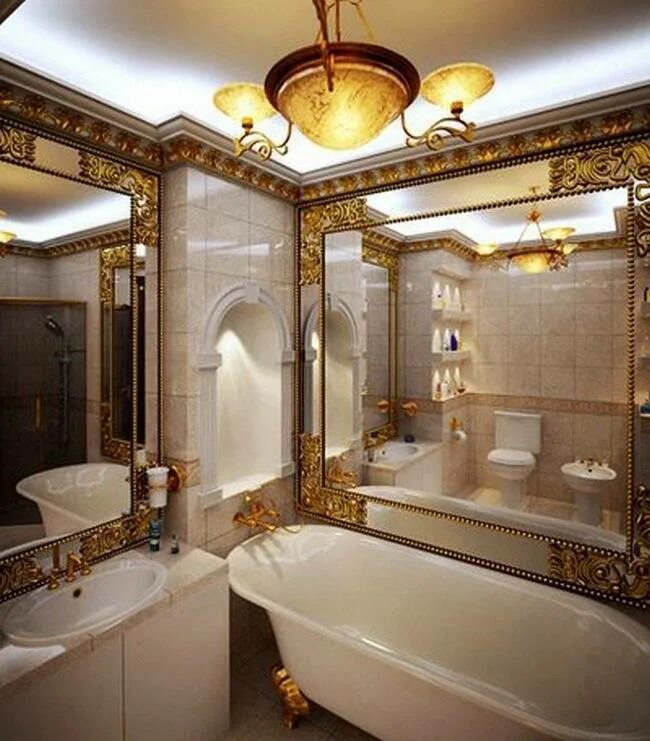 Ванна в стиле Ампир. Элитные Ванные комнаты. Ванная в классическом стиле. Дорогие Ванные комнаты. Золота ванна комната