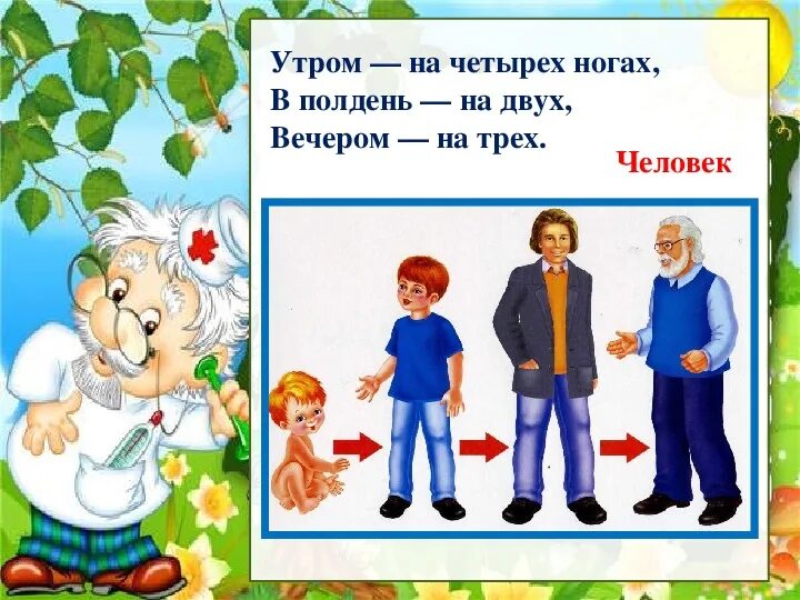 Загадка утром ходит на четырех ногах днем на двух вечером на трех. Утром на 4 ногах днем на 2. Загадка утром на четырех ногах днем на двух. Утром на 4 ногах днем. Ходит на четверых