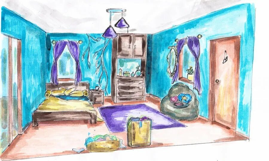 Комната мечты 7 класс. Рисунок комнаты. Портрет моей комнаты. Нарисовать комнату. Моя комната рисунок.