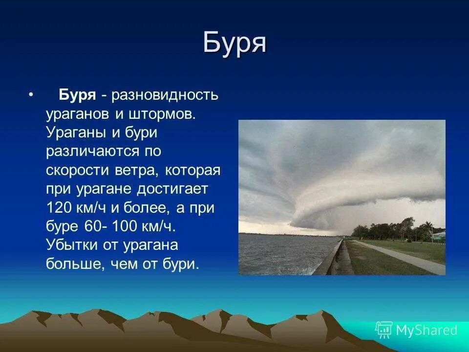 Сообщение на тему ураган. Презентация на тему ураган. доклад про бури. ураган буря смерч обж. презентация на тему ураганы бури смерчи.
