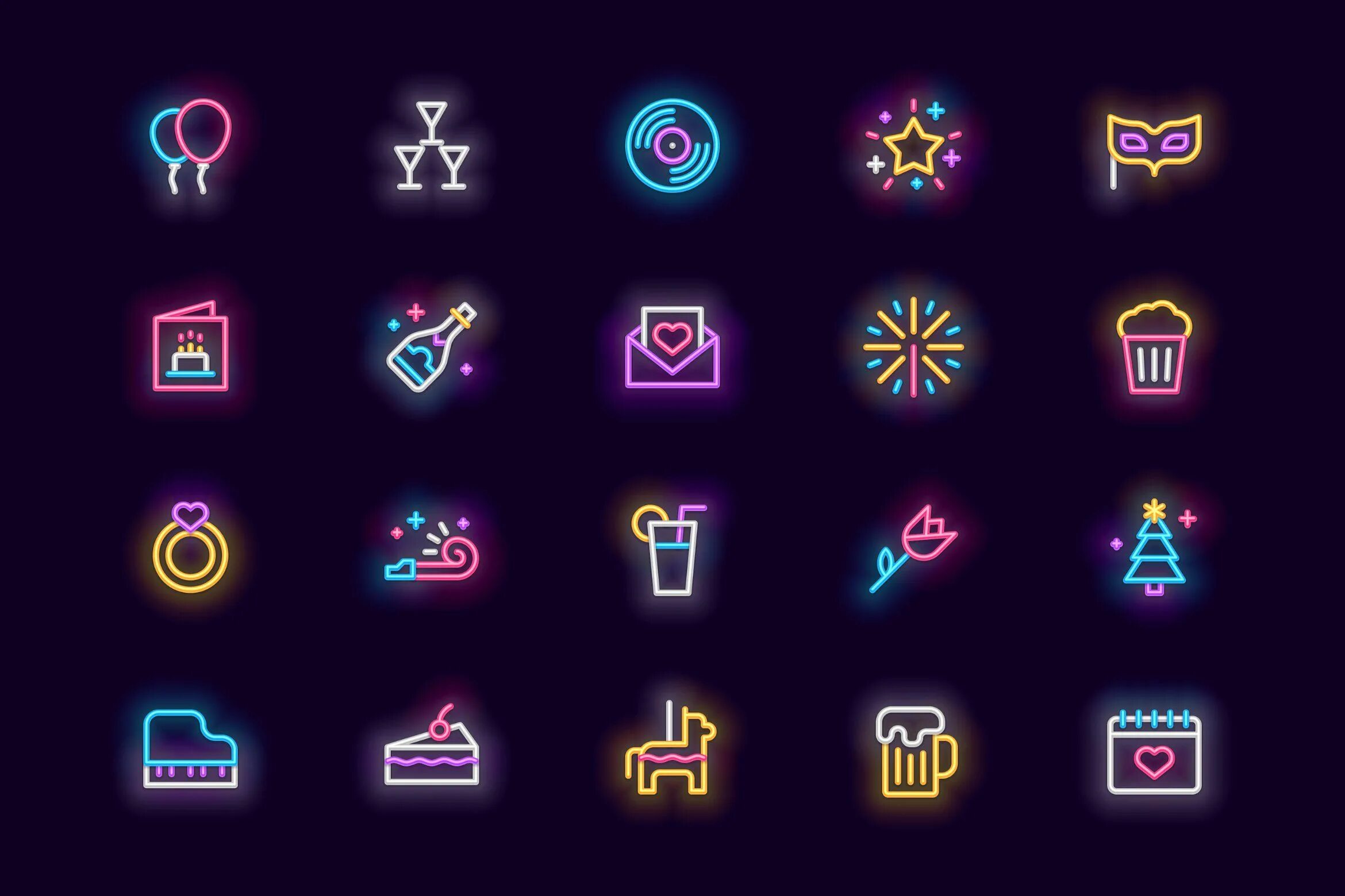 Neon icons