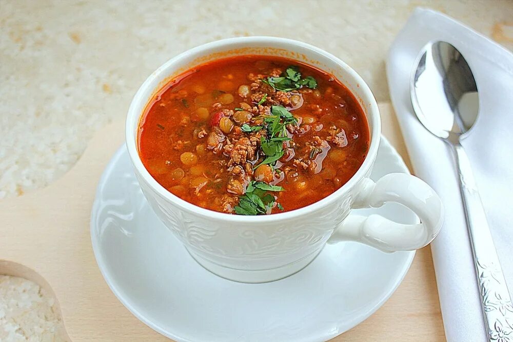 Вкусный суп с чечевицей пошаговый рецепт