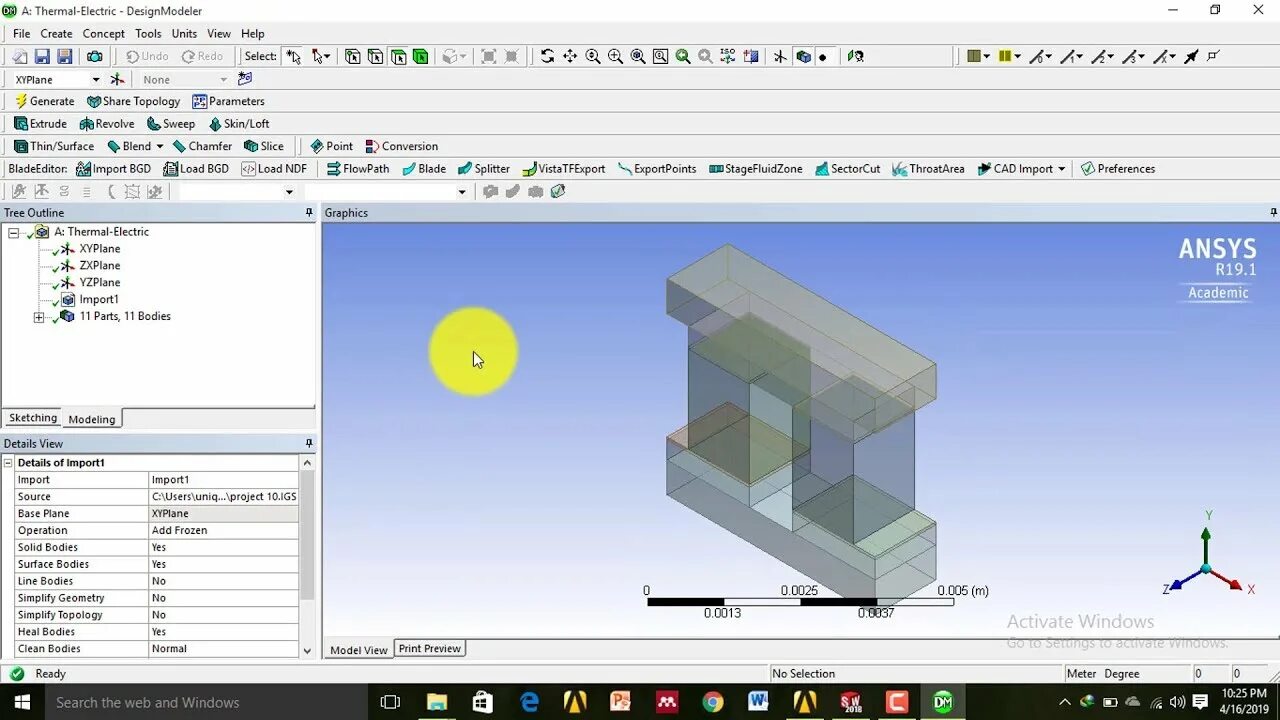 Import geometry