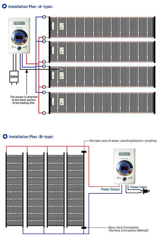 пленочный теплый пол схема подключения. схема подключения плёночного тёплого пола под ламинат. схема подключения керамического нагревателя. схема подключения инфракрасного пленочного пола. схема соединения ленточного теплого пола.