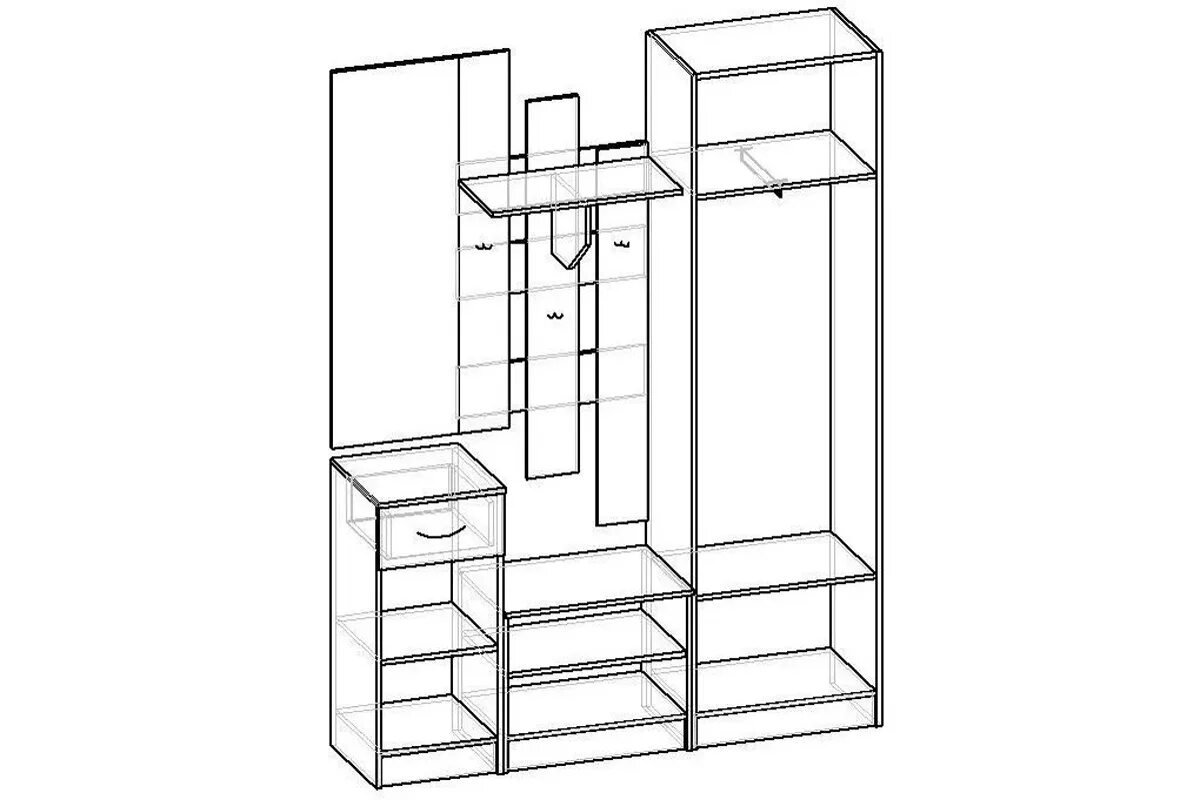 Прихожие шкафы сборка. Прихожая визит-2 (РИИКМ). Прихожая "визит - 2" фабрика РИИКМ. Прихожая визит-2 РИИКМ схема сборки. Прихожая визит (РИИКМ).