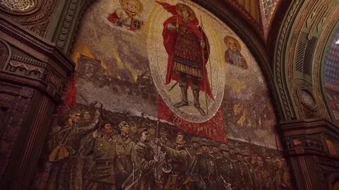 Мозаика в храме вооруженных сил