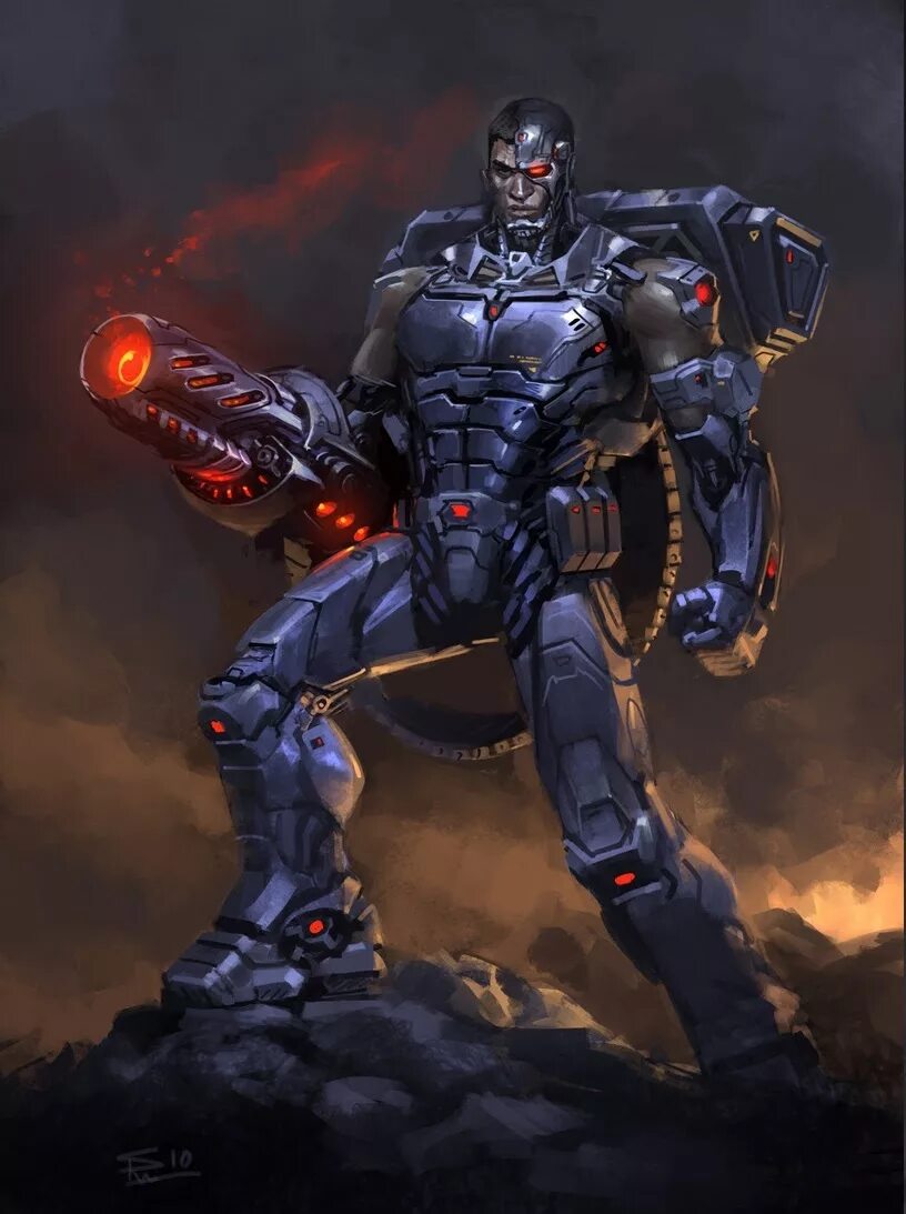 Как выглядит киборг. Киборг коммандос. киборг (dc comics). cyborg dc art. киборг супергерой.