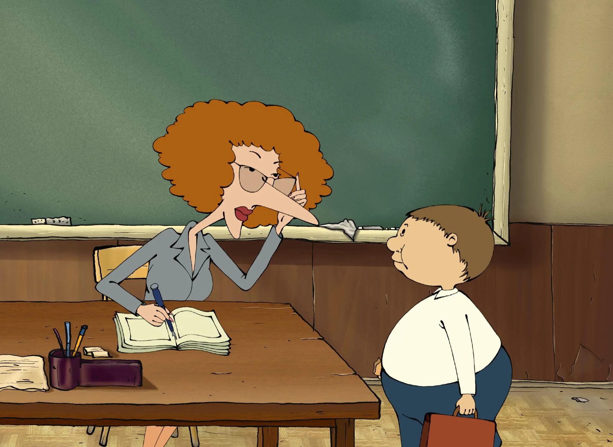 Плохой учитель в школе. Вовочка и учитель карикатура. Учитель ругает. Витя малеев в школе и дома иллюстрации. Учительницу двоечник.