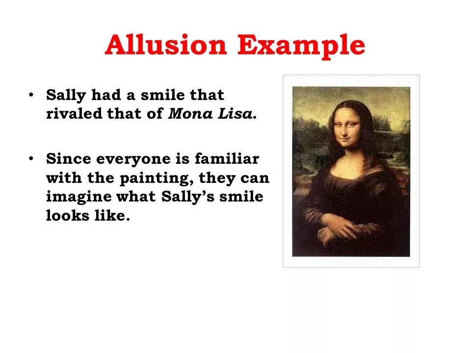 Example sally. Allusion examples. allusion примеры. allusion in stylistics. allusion in literature.