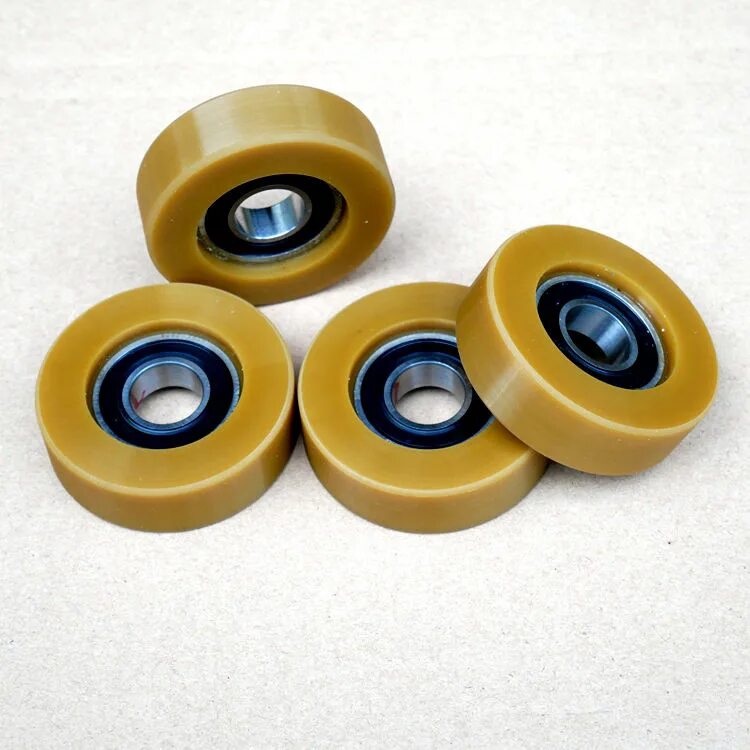 Подшипник 6200 с резиновым покрытием. Ролик полиуретановый с подшипником 30х50мм. Ролик полиуретановый с подшипником 22х6. Подшипник с полиуретановым покрытием. Колесо полиуретан подшипник 6204.