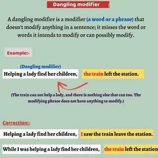 Dangling modifier examples funny