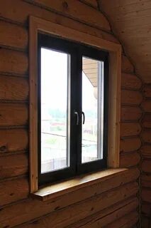 Пластиковые откосы в деревянном доме
