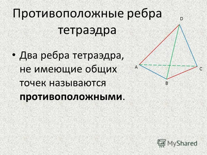 Через два противолежащих ребра. Через два противолежащих ребра