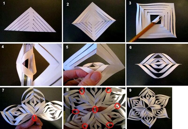 Сделать своими руками из белой бумаги. Снежинки из бумаги объёмные пошагово. Снежинки из бумаги своими руками объемные поэтапно. Большие объемные снежинки. Ёмная Снежинка из бумаги.