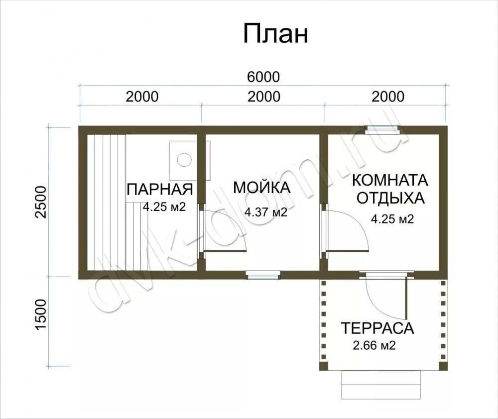Баня 2 6 проект Дом баня проект 2 этажа фото