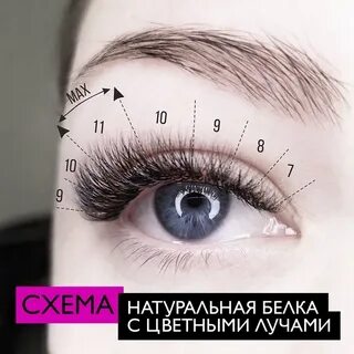 Схема наращивания ресниц м