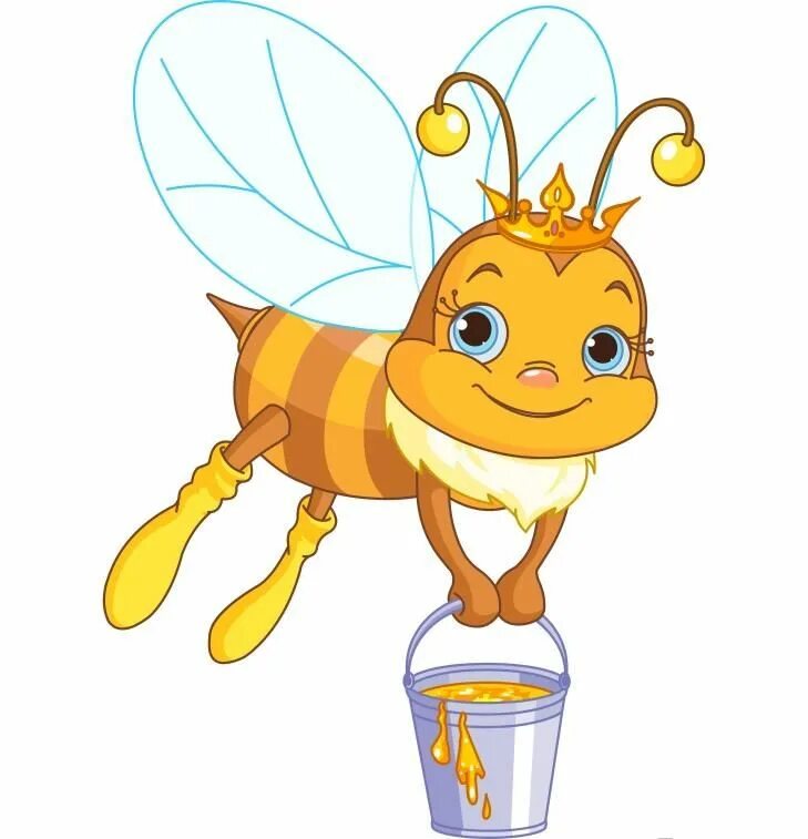 Нектар рисунок. Пчелка с ведром. Пчелка с ведром меда. Пчелка с ведерком меда. Пчелка с ведерком.
