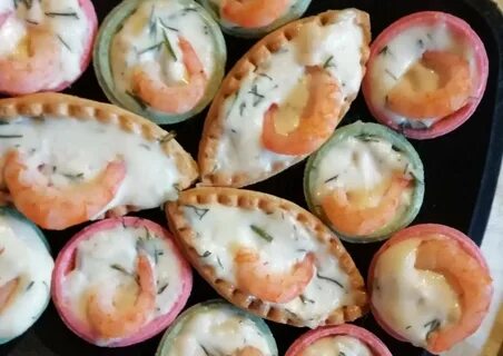 Креветки с плавленным сыром
