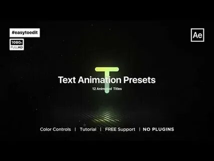 Text animation presets