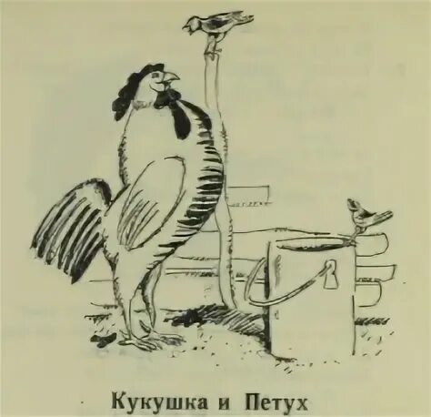 Басня кукушка и петух текст читать