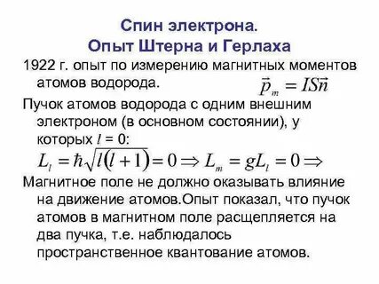Магнитный момент электрона в атоме водорода