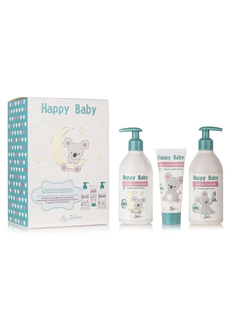 подарочный набор happy baby с первых дней жизни (шампунь+гель-пена+крем). фельденкрайз фото. беби лив. Liv delano happy baby гель для подмывания с первых дней жизни, 300г. крем универсальный с первых дней жизни, 75г.