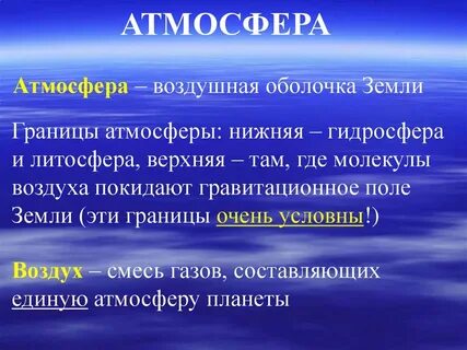 Краткое сообщение человек и атмосфера