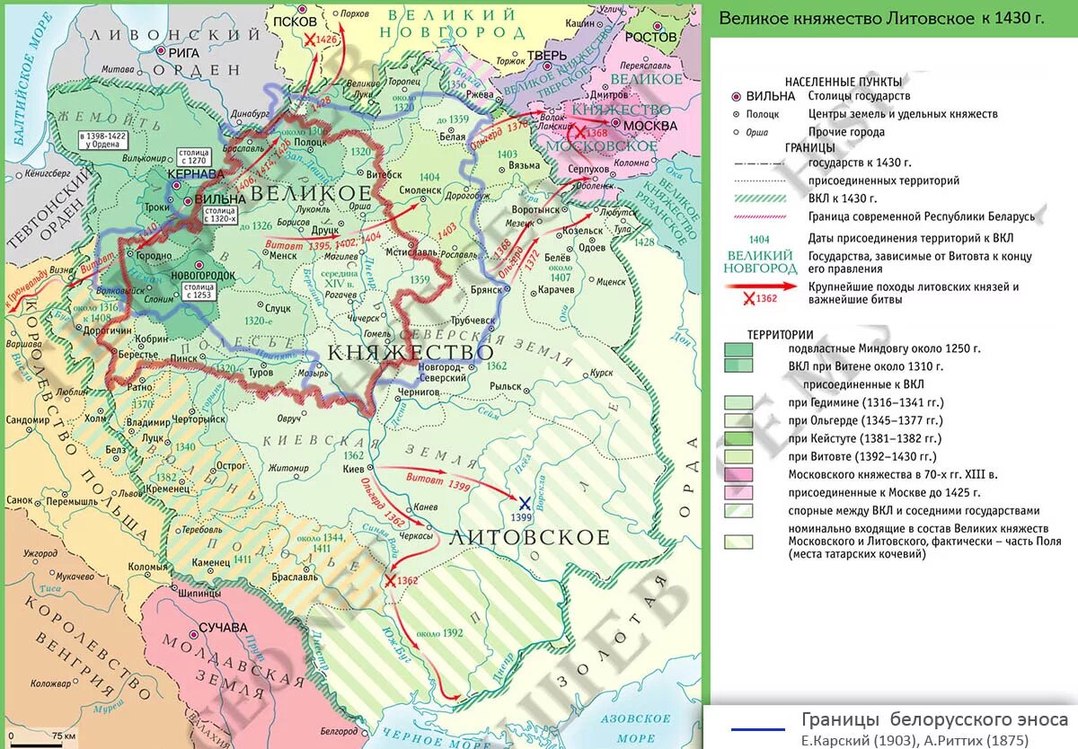 Подписать центры русских княжеств