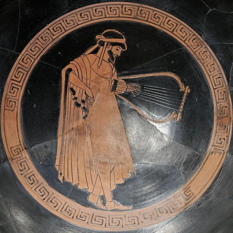Греческий музыкальный. Древняя Греция музыканты фреска. Кифарет древней Греции.