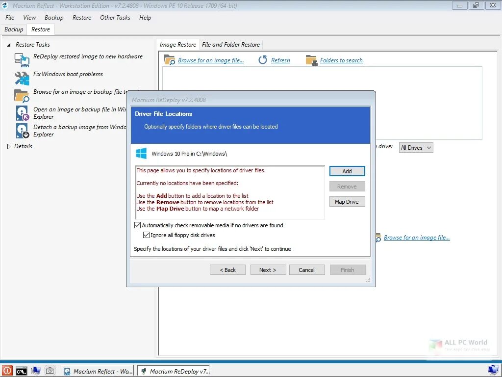 Backup partition marker