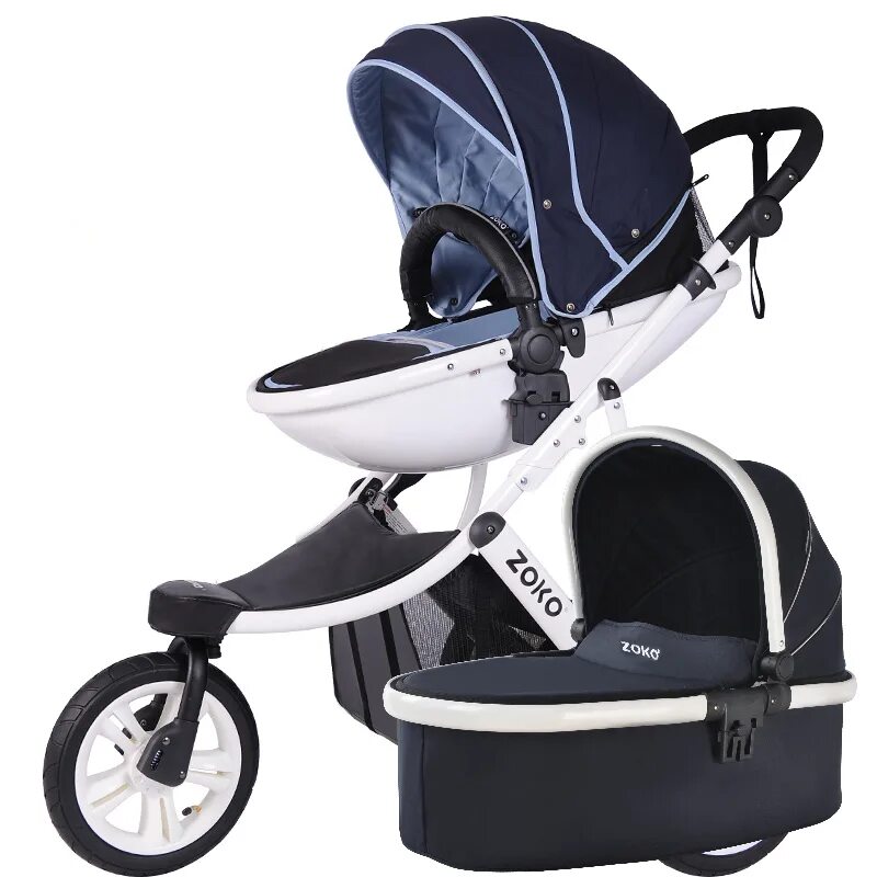 Luxury Baby Stroller 3 in 1 Fashion Pram Lightweight high landscape shockproof S