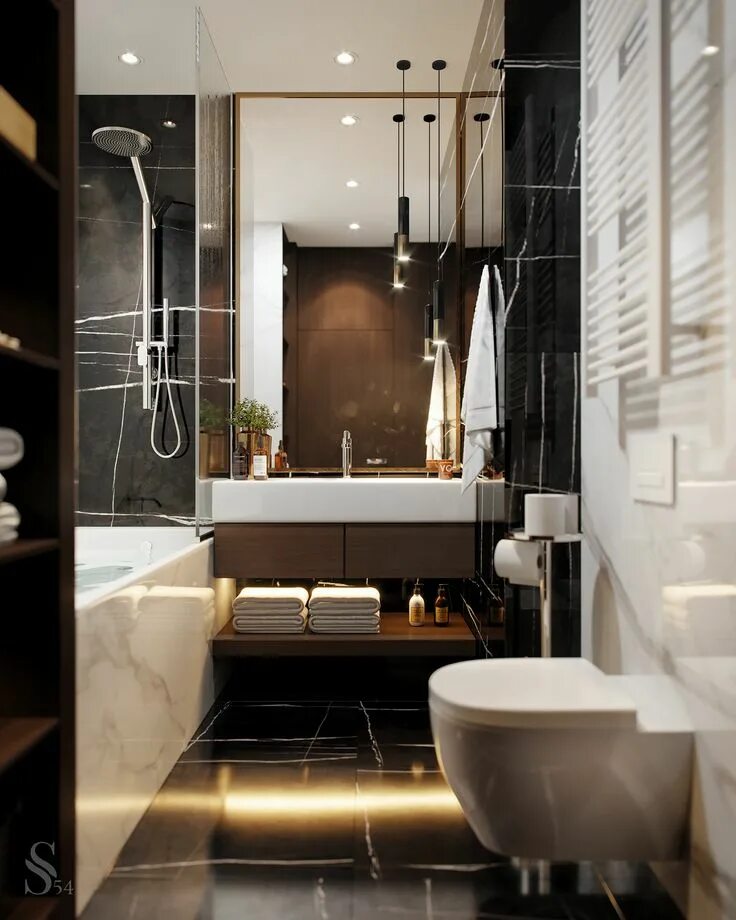 Интерьер санузла в доме Come Arredare Loft: Piccoli Spazi dal Design Moderno  Minimalist b