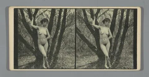 Portret van een naakte vrouw in een bos, RP-F-F10483.jpg. 