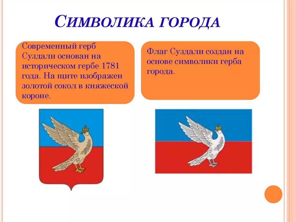 На каком гербе изображен сокол. Суздаль символ города. Флаг, герб города, его достопримечательности города Суздаль. Герб города Суздаль.