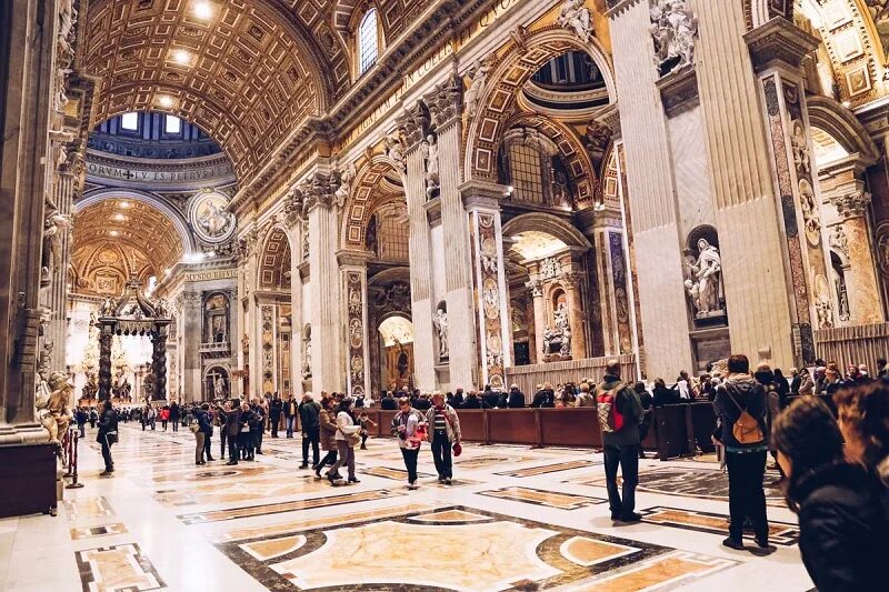 St. Peter’s Dome, the Vatican. The Square in Front of St. Stephen's Basilica..