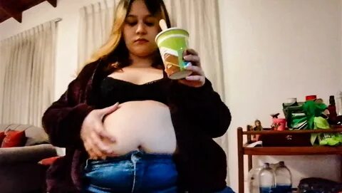 Stuffed Belly Full of Ice Cream - Video Clips - Stuffing/Eating - Curvage.