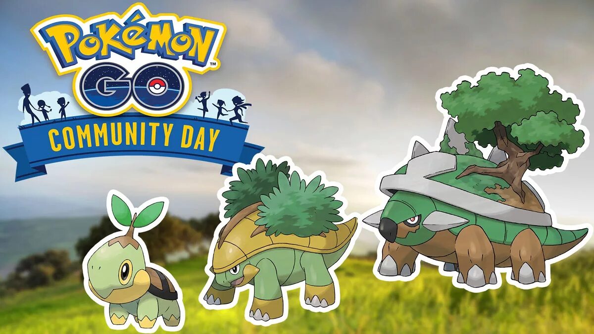 Pokemon day. ТОРТВИГ покемон го. Туртвиг покемон. Pokémon community game. Покемон го день сообщества.