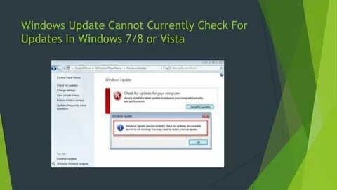 Cannot update