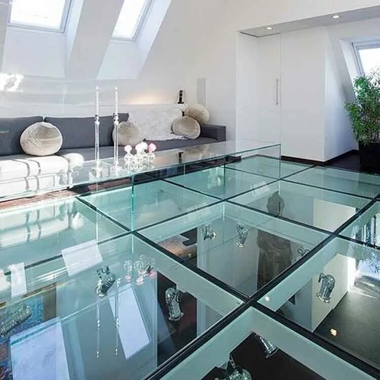 Glass floors for modern home Glass floor, House design, Interior house colors