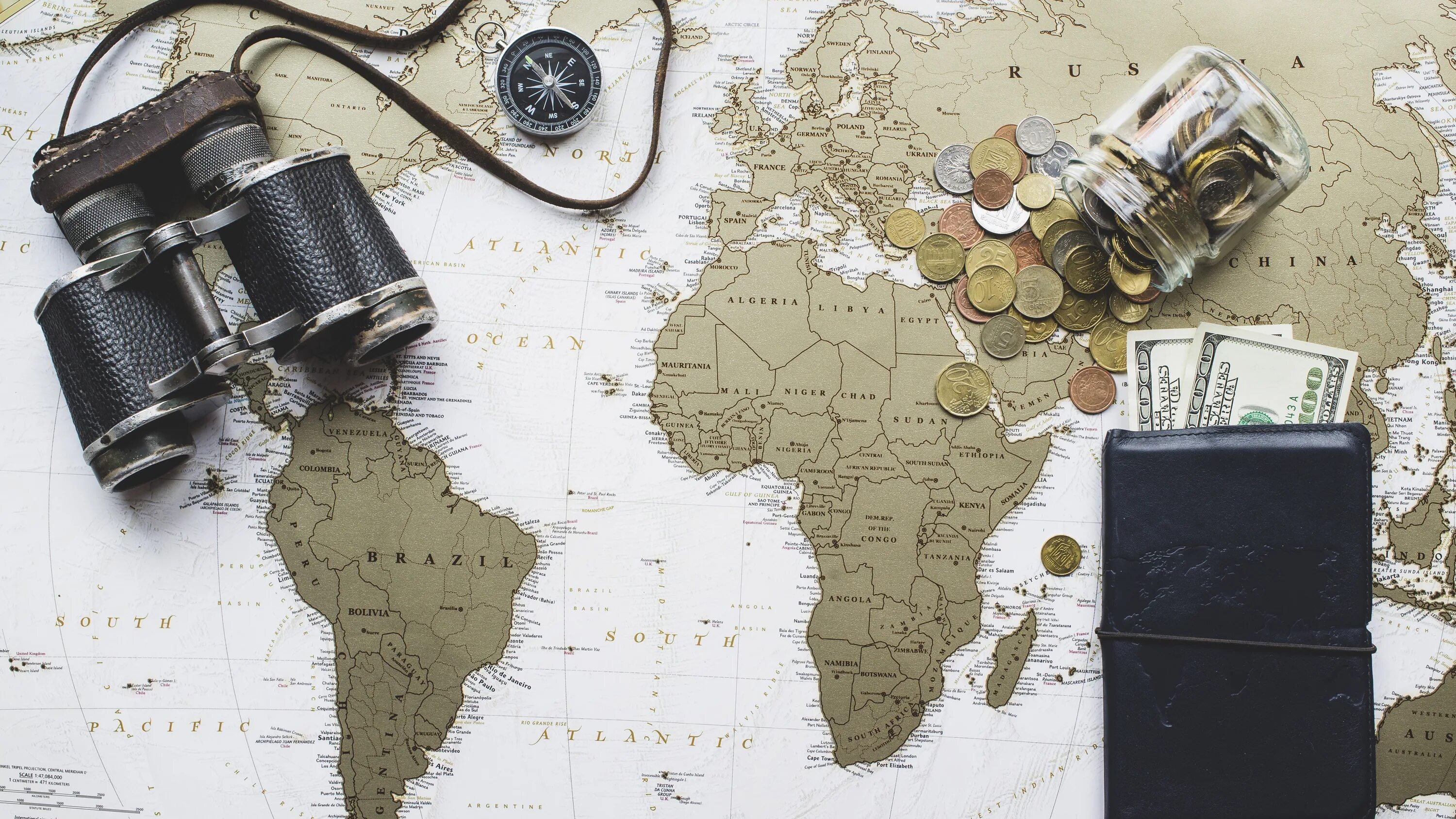 Путешествия по странам. Фон путешествия. Атрибуты путешествия. География денег.