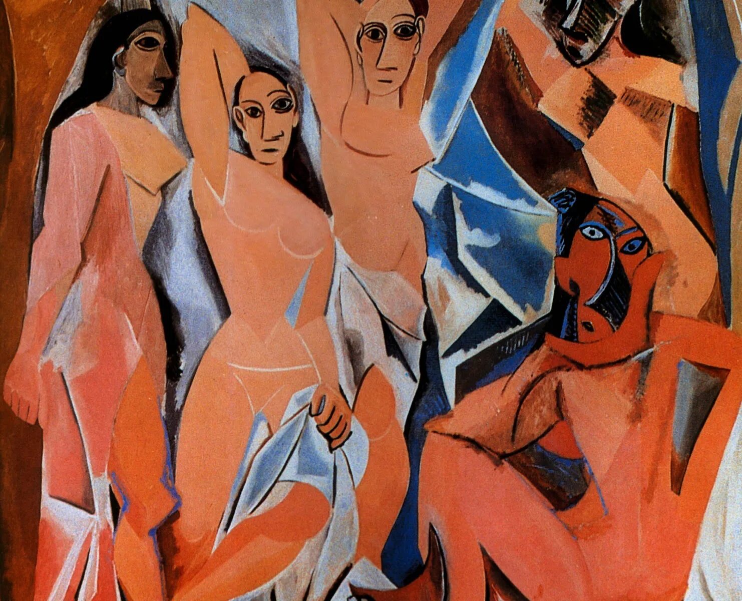 Пабло пикассо по происхождению. Пабло пикассо авиньонские девицы 1907. les demoiselles d’avignon пикассо. кубизм пикассо. кубизм 20 века пабло пикассо.
