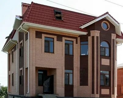 Фасад дома два цвета
